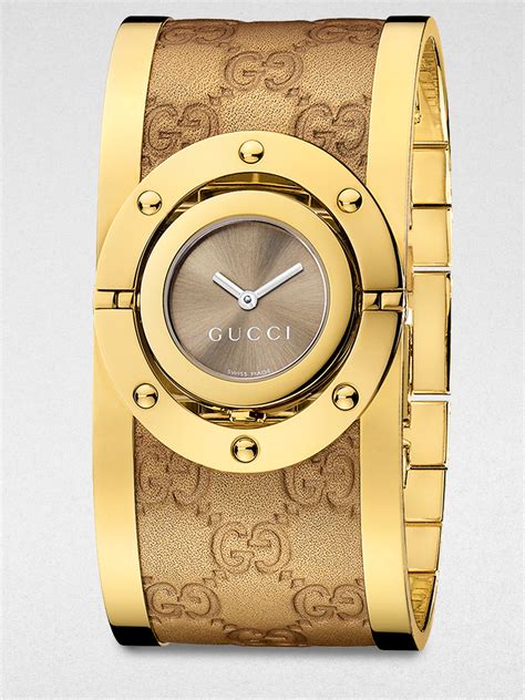 gucci gold bangle ladies watch|stainless steel Gucci ladies watches.